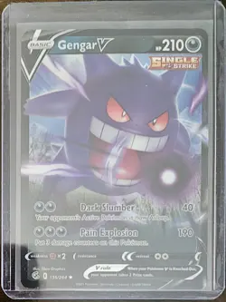 Pokemon Gengar v Single Strike Fusion Strike TCG Card 156/264 Mint - Image 1