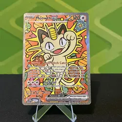 Meowth EX SIR Full Art Holo Rare Pokemon TCG Card 121/088 Perfect Order - Image 1