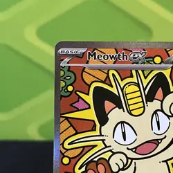 Meowth EX SIR Full Art Holo Rare Pokemon TCG Card 121/088 Perfect Order - Image 3