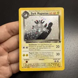 Pokemon Dark Magneton TCG Holo Rare Card 11/82 Unlimited !!!!SWIRL!!! NM - Image 1