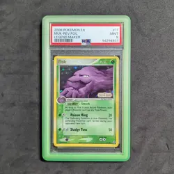 Pokemon Muk REV.FOIL Legend Maker 11/92 PSA 9 MINT - Image 1