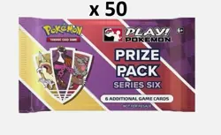 Play! Pokemon Prize Pack Series 6 Cards LOT OF 50 PACKS NEW * FACTORY SEALED * - Image 1