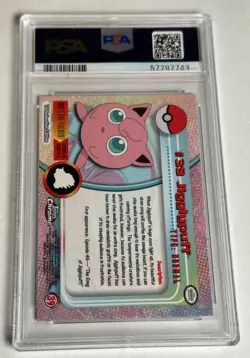 PSA 8 NM/MT Pokemon TV Jigglypuff #39 Topps Chrome 2000 Graded - Image 2