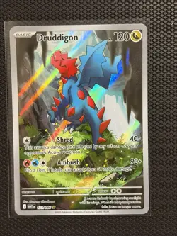 Pokemon Druddigon Illustration Rare Holo Sv: White Flare 151/086 120 HP - Image 1