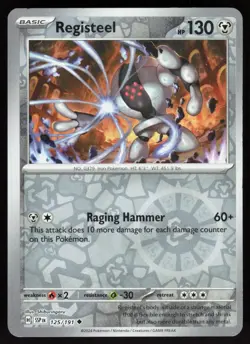 Registeel 125/191 Uncommon Surging Sparks Pokemon Reverse Holo Near Mint - Image 1