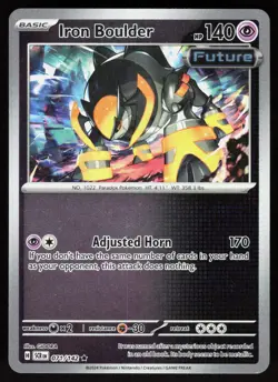 Iron Boulder 71/142 Rare Stellar Crown Pokemon Reverse Holo Near Mint - Image 1