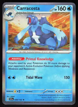 Carracosta 38/142 Rare Stellar Crown Pokemon Holo Near Mint - Image 1