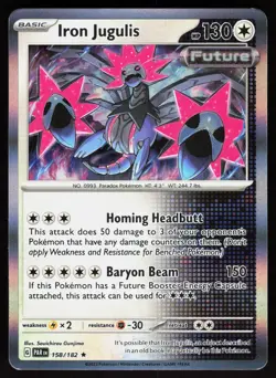 Iron Jugulis 158/182 Rare Paradox Rift Pokemon Holo Near Mint - Image 1