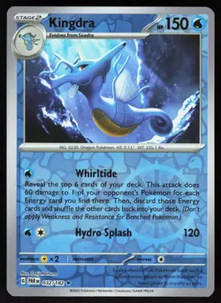 Kingdra 032/182 Rare Paradox Rift Pokemon Reverse Holo Near Mint - Image 1