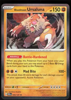 Bloodmoon Ursaluna 054/131 Holo Rare Prismatic Evolutions Pokemon Holo Near Mint - Image 1
