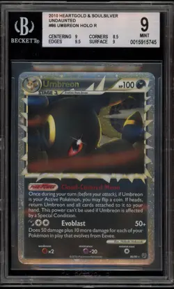 Pokemon Umbreon Prime Undaunted Holo Ultra Rare #86 BGS 9 Mint - Image 1