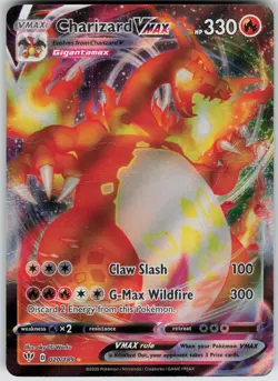 Charizard VMAX 020/189 Holo VMAX Rare Darkness Ablaze Pokemon Damaged - Image 1