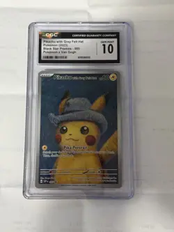 Pikachu with Grey Felt Hat (Pokemon x Van Gogh CGC 10 Gem Mint - With Guard - Image 2