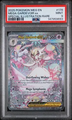 2025 POKEMON MEG EN-MEGA EVOLUTION #178 MEGA GARDEVOIR EX PSA 9 - Image 1