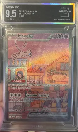 2023 POKEMON SVP EN-SV BLACK STAR PROMO 151 ULTRA-PREM COLL #053 MEW EX AC 9.5 - Image 1