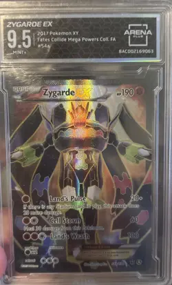 Pokemon XY Fates Collide 2017 Alternate Full Art Zygarde EX 54a/124 LP Ac 9.5 - Image 1