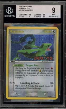 Pokemon Rayquaza EX Deoxys Reverse Holo Rare #22 BGS 9 Mint - Image 1