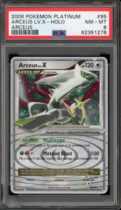 Pokemon Arceus Lv.X Platinum Arceus Holo Ultra Rare #95 PSA 8 - Image 1
