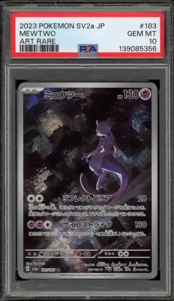 Pokemon Mewtwo 151 sv2a Japanese Art Rare #183 PSA 10 Gem Mint - Image 1