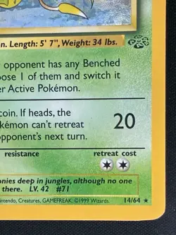 🍃 Victreebel 14/64 Jungle Unlimited Holo LP/ NM WOTC Vintage Pokemon - Image 5