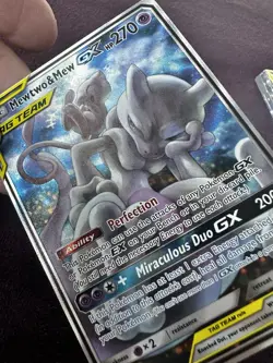 Mewtwo & Mew GX SM191 Black Star Promo Full Art Tag Team 2019 Pokemon NM/LP - Image 3