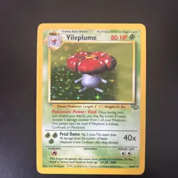Pokemon TCG Vileplume Jungle Holo Card 15/64 1st Edition Rare, NM Condition - Image 1