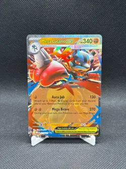 Mega Lucario ex 077/132 Me01: Mega Evolution Holo Double Rare Pokemon Near Mint - Image 1