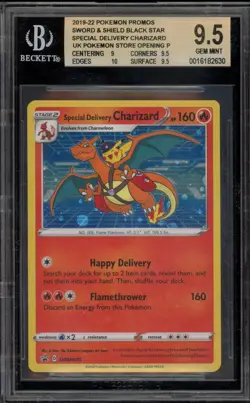 Pokemon Special Delivery Charizard P.M. Center UK Holo Promo SWSH075 BGS 9.5 - Image 1