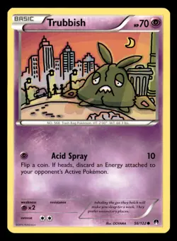 Trubbish 56/122 Common BREAKpoint Pokemon Near Mint - Image 1