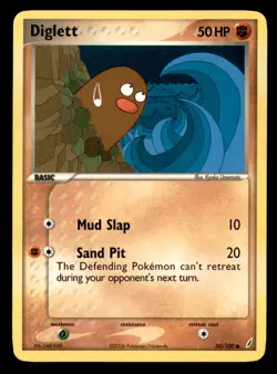 Diglett 50/100 Common Crystal Guardians Pokemon Lightly Played - Image 1