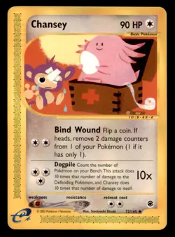 Chansey 72/165 Uncommon Expedition Base Set Pokemon Near Mint - Image 1