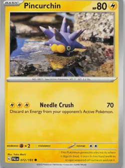 Pincurchin 072/193 Paldea Evolved Pokemon Yuka Morii NM - Image 1