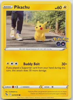 Pikachu 027/078 Pokemon GO Pokemon LP - Image 1