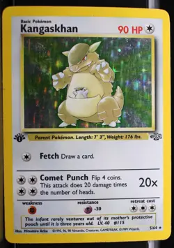 Pokemon ~ Jungle 1st Edition ~ Kangaskhan ~ Holo Rare ~ MP ~ #5 - Image 1
