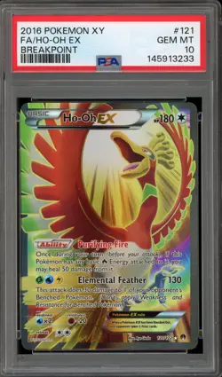 Pokemon Ho-Oh EX XY Breakpoint Full Art #121 PSA 10 Gem Mint - Image 1
