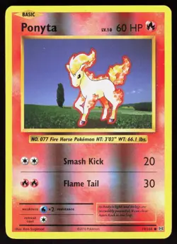Ponyta 19/108 Common Evolutions Pokemon Reverse Holo Lightly Played - Image 1