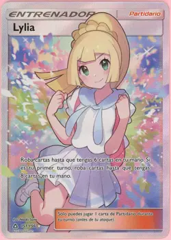 Pokemon Single: SPANISH Lillie 151/156 Ultra Prism (2018) Full Art NM - Image 1