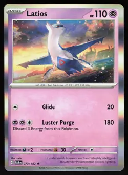 Latios 073/182 Rare Paradox Rift Pokemon Holo Near Mint - Image 1