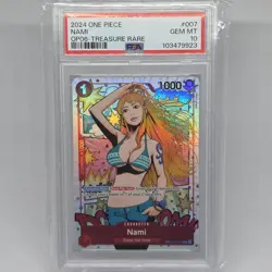 2024 ONE PIECE Wings of the Captain En #007 NAMI Treasure Rare PSA 10 OP06 GEM - Image 2