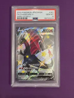 2020 Charizard v Shiny Star v Full Art Japanese Pokemon Card 307/190 PSA 10 - Image 1