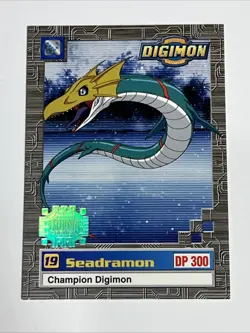 Digimon Seadramon #19 Collectible Trading Card 1999 - Image 1