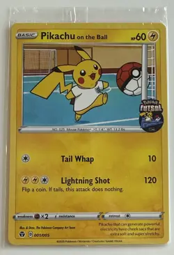 Pikachu On The Ball 001/005 - Pokemon FA Futsal UK Exclusive Promo Card - SEALED - Image 1
