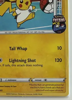 Pikachu On The Ball 001/005 - Pokemon FA Futsal UK Exclusive Promo Card - SEALED - Image 4