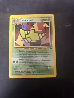 Pokemon TCG Metapod Neo Discovery 42/75 Unlimited Uncommon Card WOTC D4 - Image 1