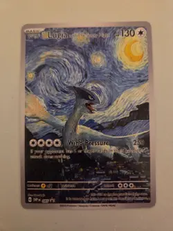 Pokemon Lugia Starry Night Black Star Promo Fan Art Custom Card - Image 1