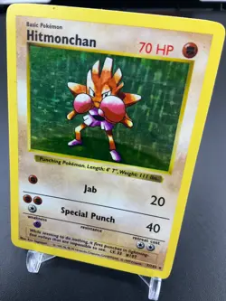 SHADOWLESS WOTC - Hitmonchan 7/102 - Base Set - Holo Rare Pokemon Card (C) - Image 1