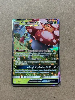 Pokemon Vileplume GX Ultra Rare Holo 4/236 Sm-Cosmic Eclipse 240 HP Card - Image 1