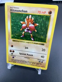 SHADOWLESS WOTC - Hitmonchan 7/102 - Base Set - Holo Rare Pokemon Card (A) - Image 1