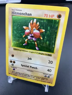 SHADOWLESS WOTC - Hitmonchan 7/102 - Base Set - Holo Rare Pokemon Card (B) - Image 1
