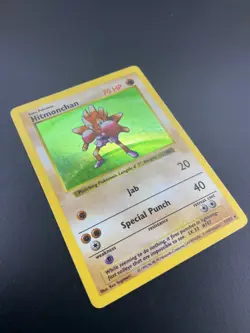 SHADOWLESS WOTC - Hitmonchan 7/102 - Base Set - Holo Rare Pokemon Card (B) - Image 3